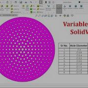 Variable Pattern With Pattern Table In SolidWorks