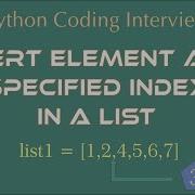 Insert Element At Specified Index In A List An IT Professional Python Coding Interview Questions