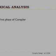 Lexical Analysis