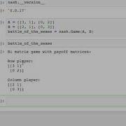 01 Representing Games Using Nashpy
