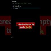 Create An Empty Tuple Python Tutorial Shorts Python Cbse