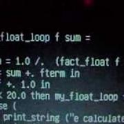 Ocaml Program Calculating E Base For Natural Logarithms