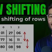 Cyclic Shifting Of Row In 2d Array Row Shifting 2d Array Java Program