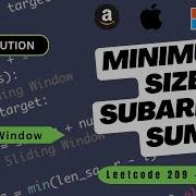 Minimum Size Subarray Sum Sliding Window Python LeetCode 209 Top Interview 150