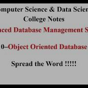 ADBMS 07 Of 10 Object Oriented Database Model