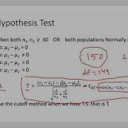 Compare Two Means Independent Samples Part 1