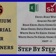 Selenium Tutorial 15 Excel Read Write In Selenium Part 2 Apache POI API Data Driven Testing
