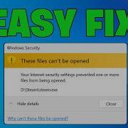 How To Fix Your Internet Security Settings Prevented One Or More Files From Being Opened
