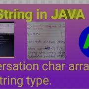 Convert Char Array Into String Type In Java Character Array To String Conversion