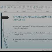 DATA STRUCTURES AND APPLICATIONS SPARSE MATRIX APPLICATION