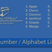 Number List Apache PDFBox Alphabet List Apache PDFBox Tutorial