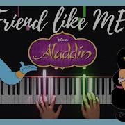 Friend Like Me Aladdin Easy Piano Tutorial 4K 60fps