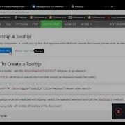 Tooltip In Bootstrap 4 Tooltip With Jquery Tooltip In Html Bootstrap Tutorial For Beginners