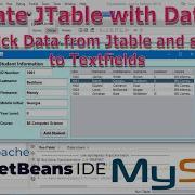 Populate JTable Click Data In Jtable Netbeans 16 With MySQL Server Database Java With Maven 2023