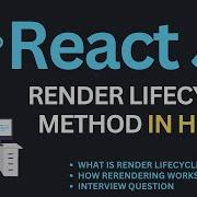 Render Lifecycle Method In ReactJs Tutorial 17 In Hindi Complete React Course In Hindi