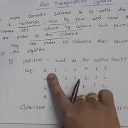 Row Transposition Technique Cryptography And Network Security