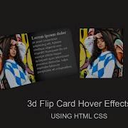 3d Flip Card Hover Effects Using HTML CSS3