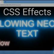 Glowing Neon Text Color Animation Effects HTML CSS 2019