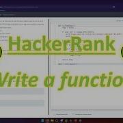 HackerRank Python Write A Function