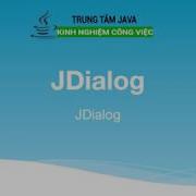 Bài 30 Java Swing JDialog