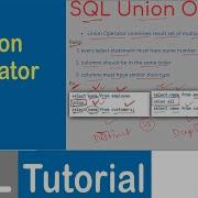 46 Union Operator In SQL SQL Tutorial