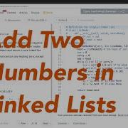 Leetcode 2 Add Two Numbers Represented As Linked List Python3