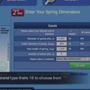 Compression Spring Calculator Instructions