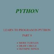 PYTHON THE TURTLE IS MAKING OLYMPIC RINGS