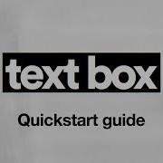TextBox Quickstart Guide