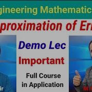 Lec11 I Approximation Of Error IEngg Maths 1I B Tech First Year I AKTU Iby Gulshan Sir