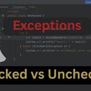 Checked And Unchecked Exceptions In Java