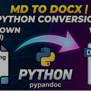 Convert Markdown To Word DOCX Using Python Pypandoc Step By Step Tutorial