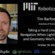 MIT Robotics Тим Барфут Навигация робота в условиях когда освещение погода и геометрия не п