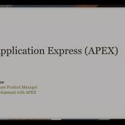 Oracle Application Express Part 1