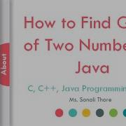 Java Program To Find G C D Of Two Numbers Sonali Thore LLAGT LLAGT