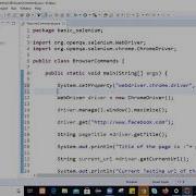 Selenium WebDriver Browser And Navigation Commands