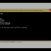 Simple Banking System Using C
