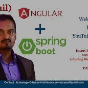 Spring Boot Angular CRUD Operation In Tamil Part 4 Angular Spring Boot Insert Value Into DB