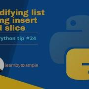 Python Tip 24 Modifying List Using Insert And Slice