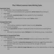 Data Science For Business The 9 Most Common Data Mining Tasks