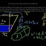 Related Rates And A Trapezoidal Trough