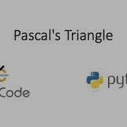 Leetcode Pascal S Triangle Python