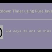 Countdown Timer Using Pure JavaScript