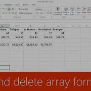 Edit And Delete Array Formulas Microsoft Excel