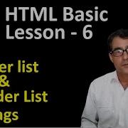 HTML Basic Lesson 6 Order List In Html Unorder List In HTML Html Tag For Order And Unorder
