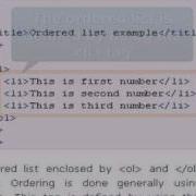 HTML Tutorial Order List