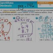 5th Grade Math Lesson 4 12 Decimal Addition Algorithms
