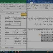 Multiple Linear Regression In Excel Interpretation And Variable Selection Find Best Fit Model