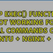 Php Exec Function Not Working For All Commands On Ubuntu Nginx Fpm