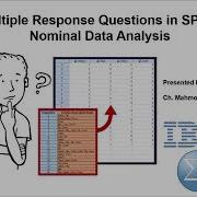 Entering And Analyzing Multiple Response Questions In SPSS Nominal Data Analysis